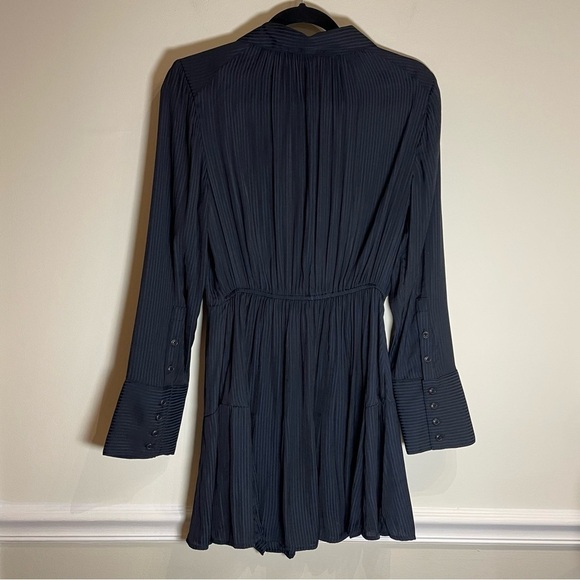 Free People Everly Pinstripe Long Sleeve Shirtdress Size Small - Picture 7 of 10